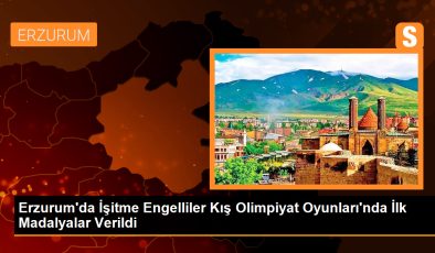 Erzurum’da düzenlenen 20. İşitme Engelliler Kış Olimpiyat Oyunları’nda ilk madalyalar verildi